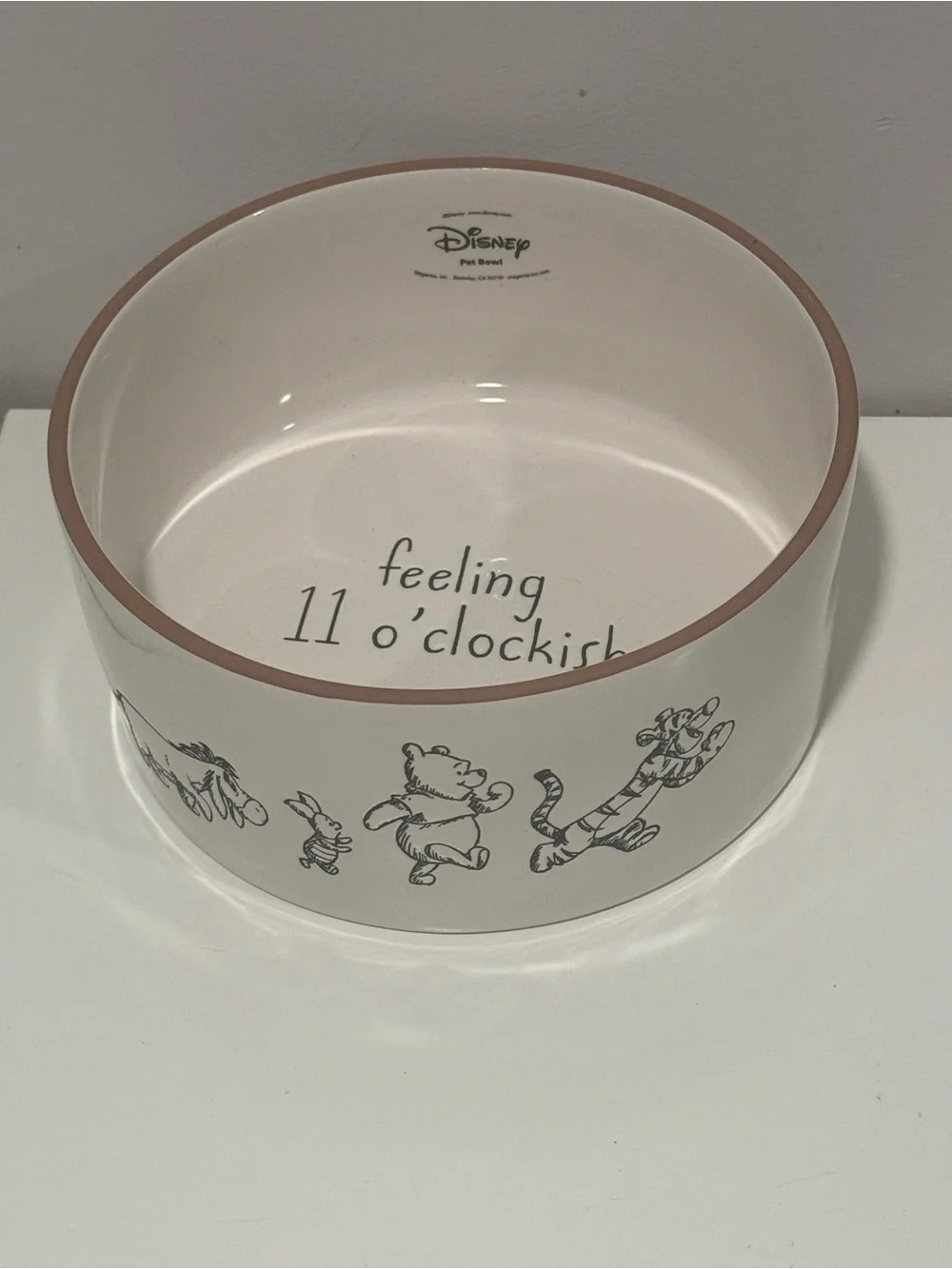 Rae Dunn Disney Winnie The Pooh Ceramic Bowl - Cream & Black